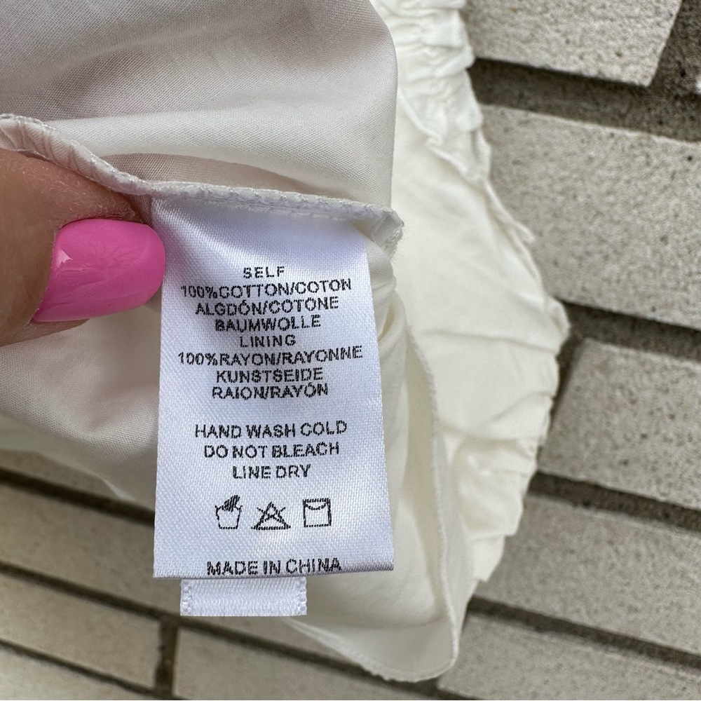 NWT Anthropologie Sunday in Brooklyn Ruffled Peplum White Tank - Picture 11 of 14